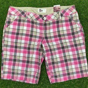 SO Junior plaid pink bermuda shorts 13